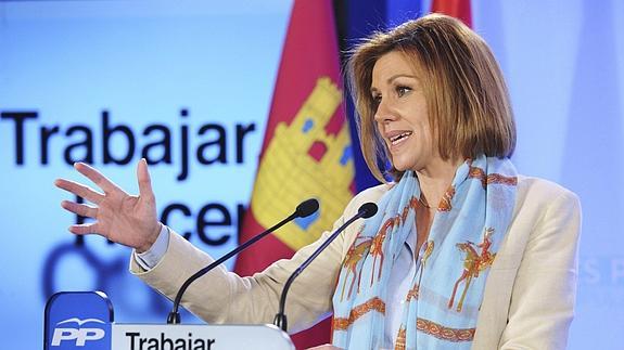 La presidenta en funciones de Castilla-La Mancha, María Dolores de Cospedal.