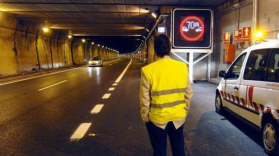 Túnel de Guadarrama, en la AP-6 (Madrid).