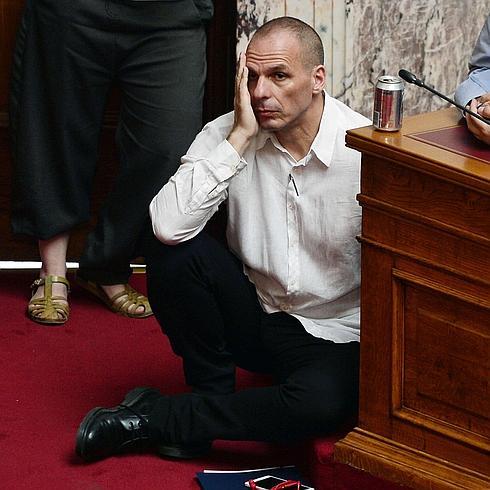 Yanis Varoufakis, en el Parlamento griego.