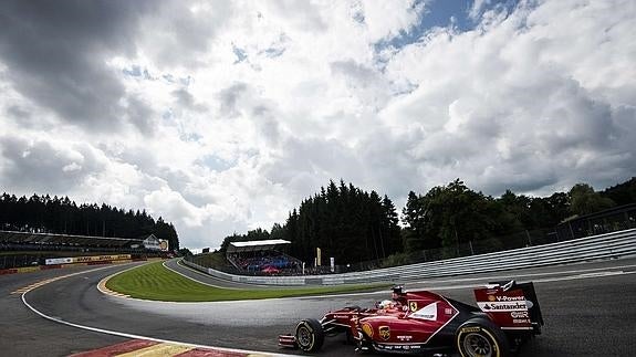 Vista del circuito de Spa. 