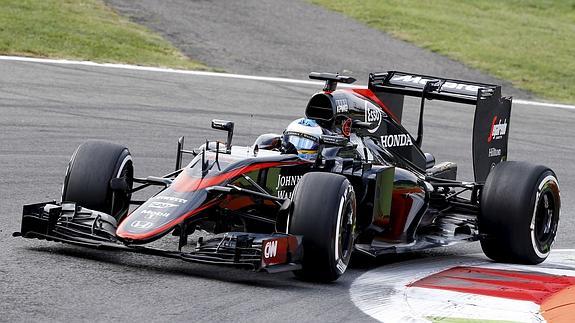 Fernando Alonso, en el circuito de Monza. 