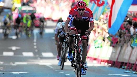 Dumoulin, en la llegada en Ávila. 