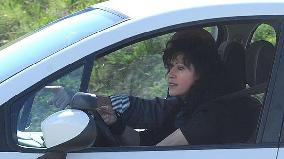 'La Tigresa', durante una de sus prácticas de autoescuela.