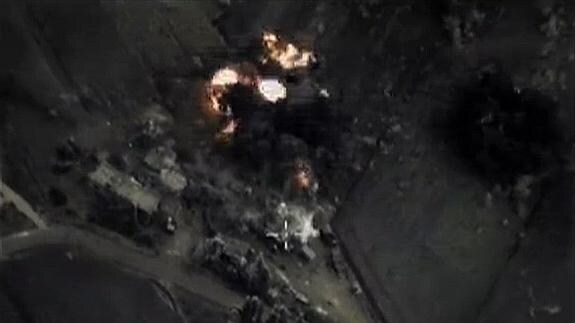 Uno de los bombardeos sobre territorio sirio efectuados ayer. 