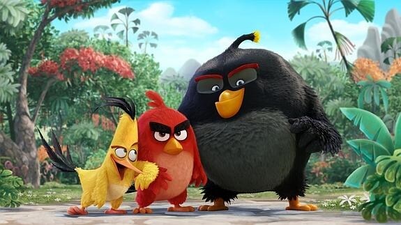 Escena de la película de 'Angry Birds'.