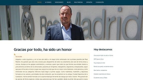 Benítez se despide dando las gracias: «Ha sido un honor»