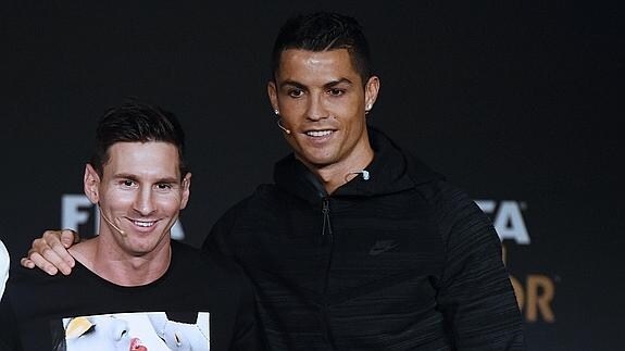 Leo Messi y Cristiano Ronaldo. 