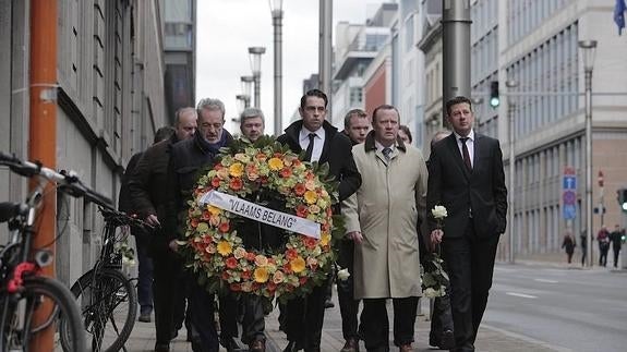 Gestos de solidaridad en Bruselas.