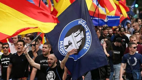 Manifestación neonazi en Madrid.