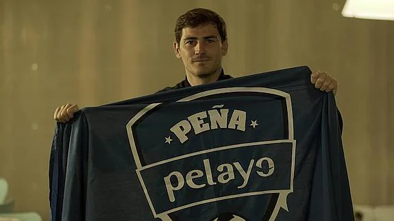 Casillas, durante el rodaje del anuncio. 