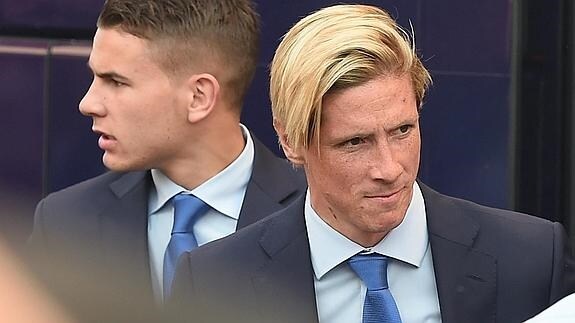 Torres, a su llegada a Milán. 