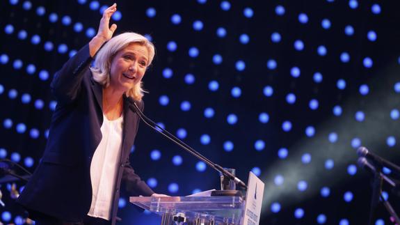 La presidenta del ultraderechista Frente Nacional (FN), Marine Le Pen.