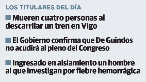 El viernes, en tres noticias