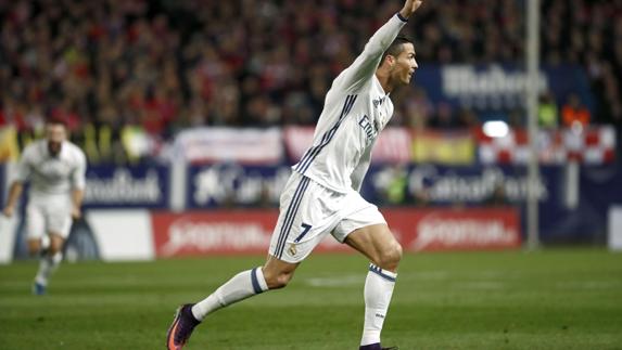 Cristiano celebra un gol. 