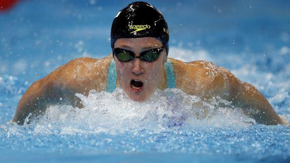 Mireia Belmonte en los Campeonatos Mundiales de Natación en piscina corta.