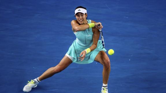 Garbiñe Muguruza, durante el partido.