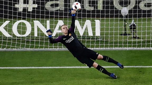 Cillessen, ante el Atlético. 