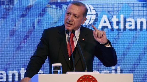 Erdogan, durante un discurso. 