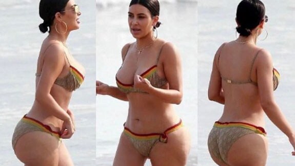 Kim Kardashian en bikini.