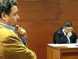 José Antonio Redondo, alcalde de Trujillo, durante el juicio