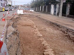 La asociación Vía de la Plata defendió que el camino hallado en Vistahermosa era la calzada romana, pero la Junta dijo que no. / HOY