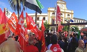 Manifestación en Mérida contra los recortes y la desprotección social