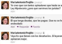 Trujillo: «El que tenga deudas que las pague, que no se hubiera endeudado»