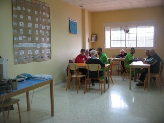 Alumnos de Aprosuba, en una de las aulas de formación. 