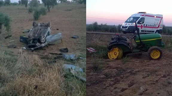 En el accidente se han visto implicados un turismo y un tractor