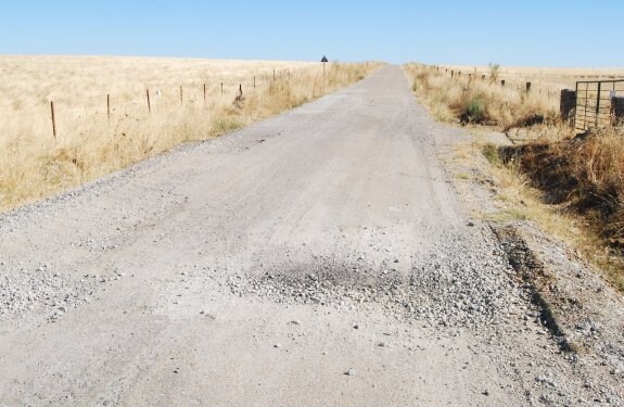 Estado de la vía una vez acabada la zona asfaltada. :: JSP