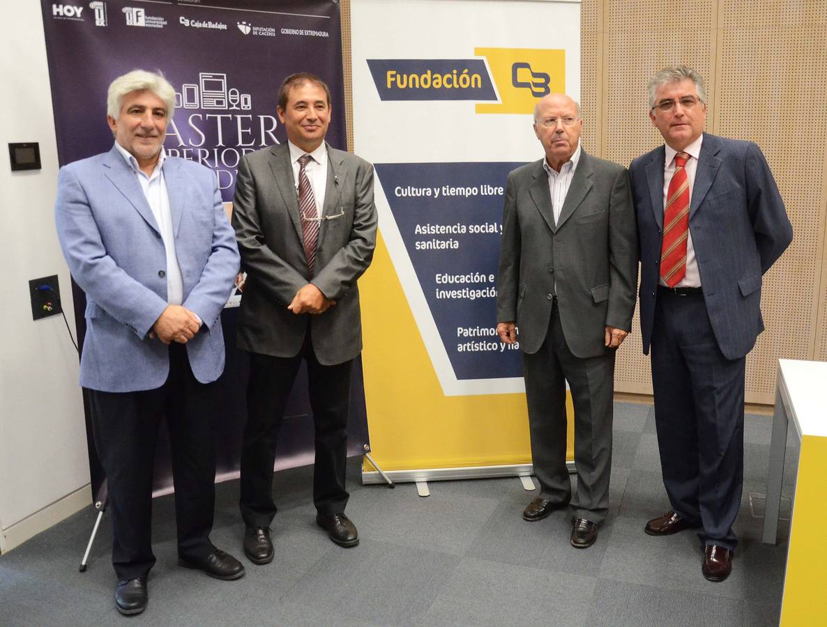 Francisco Peña, Antonio Tinoco, Teresiano Rodríguez y Emilio Jiménez, ayer en la inauguración del curso.