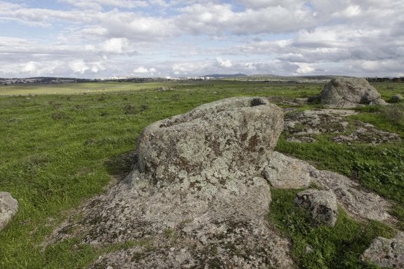 Finca cerca de Malpartida que plantea el proyecto de aeródromo de la Fundación Cáceres Capital. :: l. c.