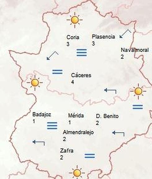 Mapa de la Aemet para mañana