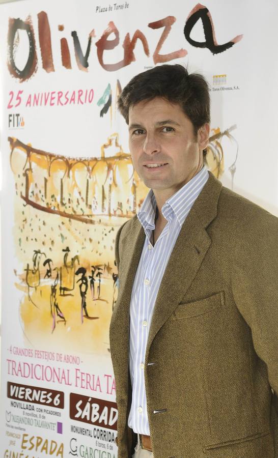 Francisco Rivera Ordoñez "Paquirri" momentos antes de la rueda de prensa que ha ofrecido para presentar oficialmente su reaparición en la Feria Taurina de Olivenza el 8 de marzo y la temporada en la que conmemora el 20 aniversario de su alternativa. 