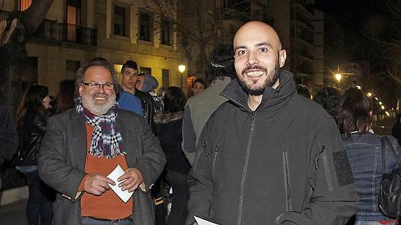 Andrés Ramajo pudo participar, ya en libertad, en la manifestación celebrada en Cáceres en repulsa de la operación policial que se desarrolló en toda España.