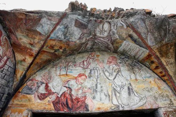 Frescos de la ermita de San Jorge. :: hoy