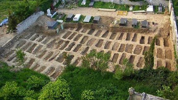 Parcela de Valdenoceda, donde los presos eran enterrados por sus propios compañeros, uno a uno.