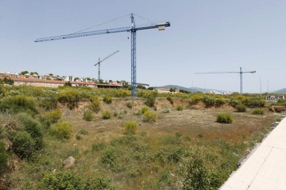 Parcela del polígono de La Data en la que está previsto edificar la nueva promoción. :: andy solé