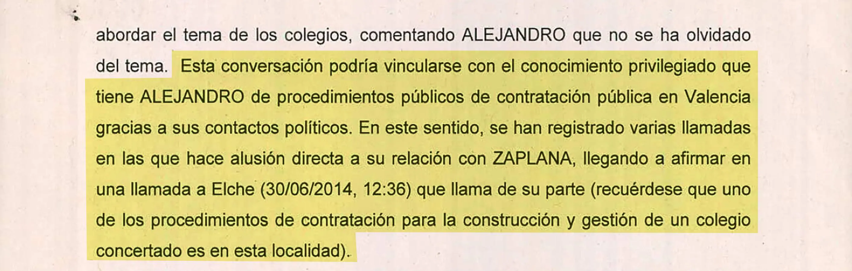 La Guardia Civil apunta a que Zaplana filtraba a Púnica información privilegiada