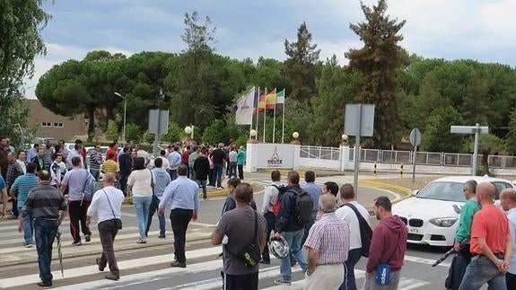 Protesta de trabajadores de Deutz, esta misma semana:: HOY