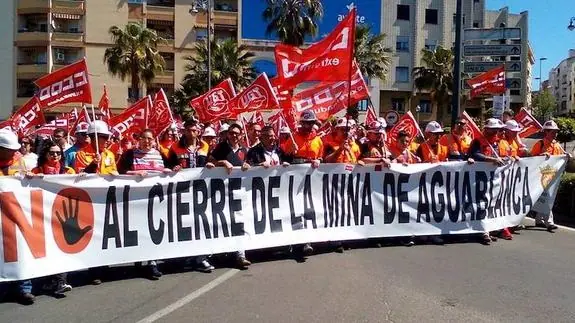 Los mineros de Aguablanca protagonizan el Primero de Mayo en Mérida