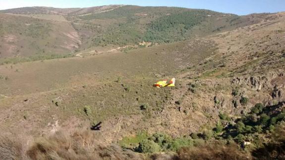 Incendio en la Sierra de Gata