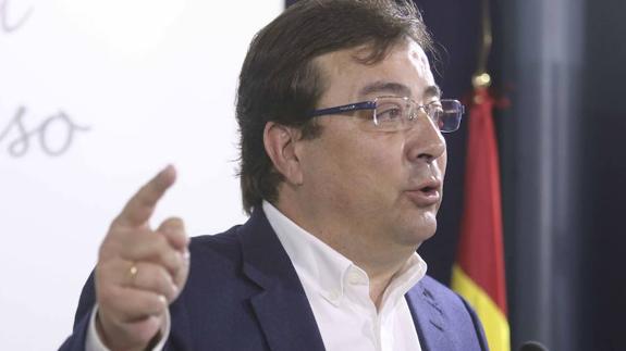 Guillermo Fernández Vara, presidente de la Junta de Extremadura.