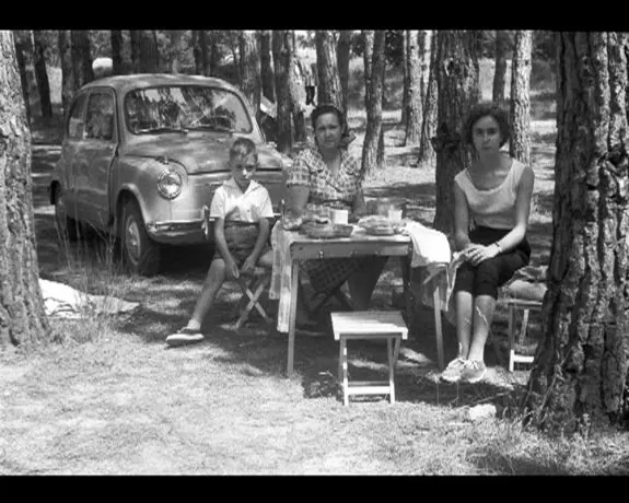  En el pinar. Una familia durante un almuerzo campestre en medio de un pinar. A su lado, el inevitable Seat 600, que ha quedado asociado a los primeros viajes de vacaciones de los españoles. :: r.c.