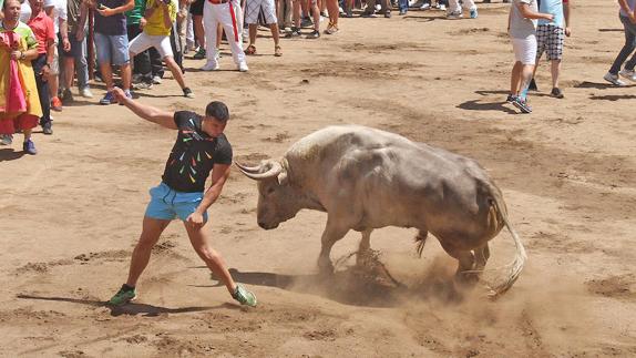 Vivaracho en los encierros de Coria. 