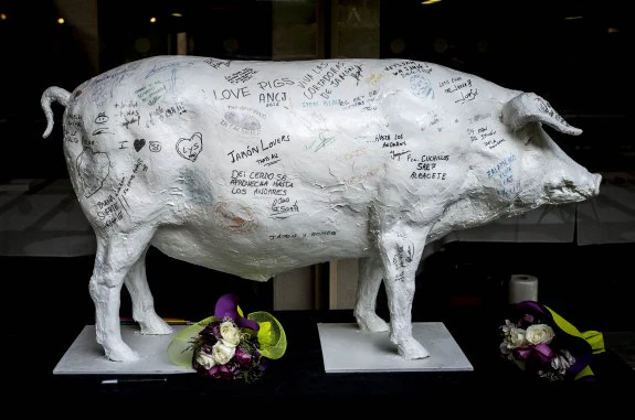 Cerdo de la Iberian Pork Parade en el Congreso del Jamón. :: hoy