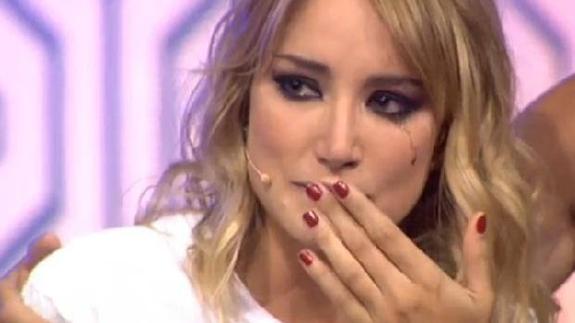 Imagen durante la entrevista de la modelo