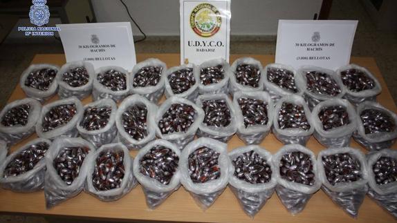 Hachís intervenido.