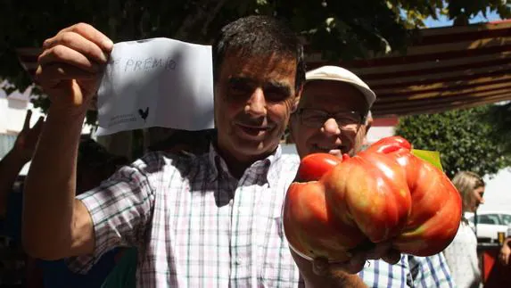 Primer premio ha sido para Cesáreo Pinilla y su tomate de 1,83kg.
