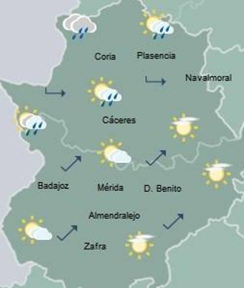 Las lluvias llegan hoy a Extremadura